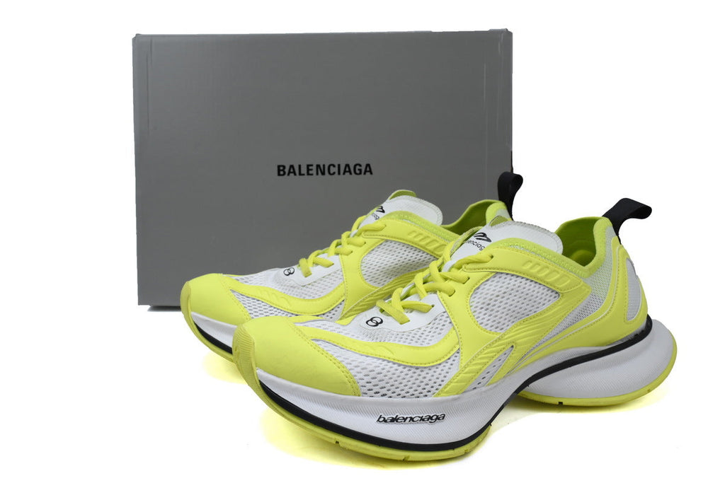 Balenciaga Circuit Sneakers "Fluorescent Yellow White"-retro thick sole dad shoes，Women's Shoe Sale / Men's Shoe Sale