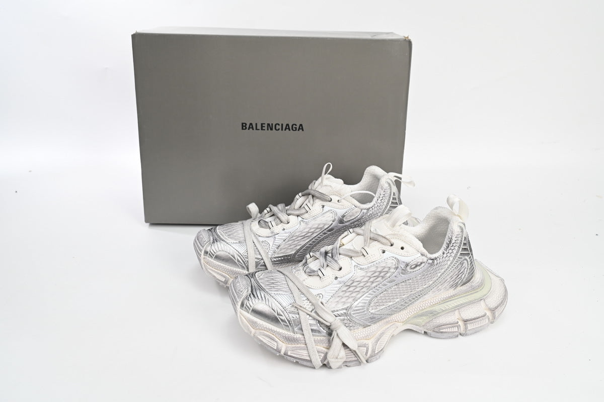 Balenciaga 3XL Sneakers "Silver White"-retro thick sole dad shoes，Women's Shoe Sale / Men's Shoe Sale