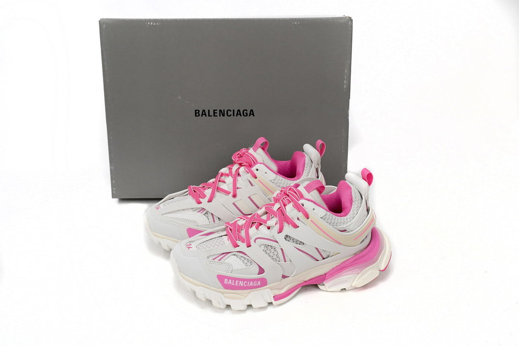 Balenciaga Track Sneakers "White Rose Red"-retro thick sole dad shoes，Women's Shoe Sale / Men's Shoe Sale