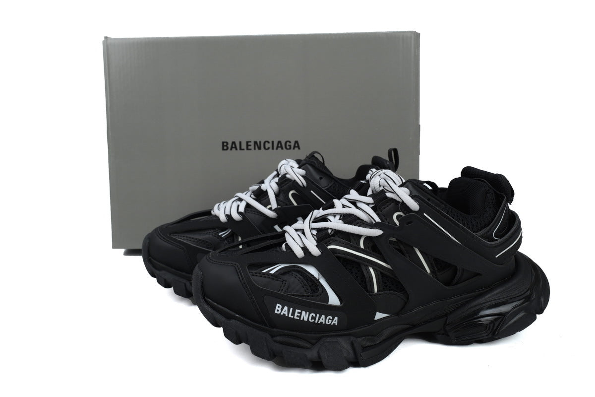 Balenciaga Track Sneakers "Black White"-retro thick sole dad shoes，Women's Shoe Sale / Men's Shoe Sale