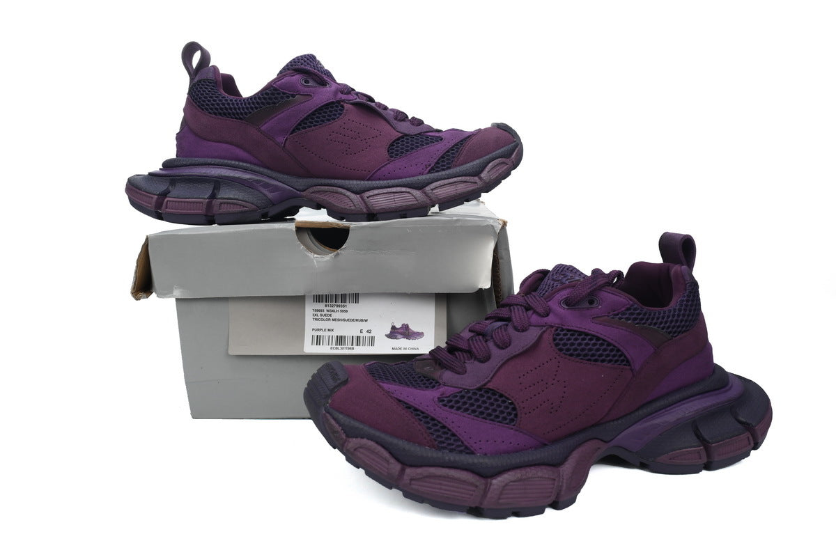 Balenciaga 3XL Sneakers "Purple Mix"-retro thick sole dad shoes，Women's Shoe Sale / Men's Shoe Sale