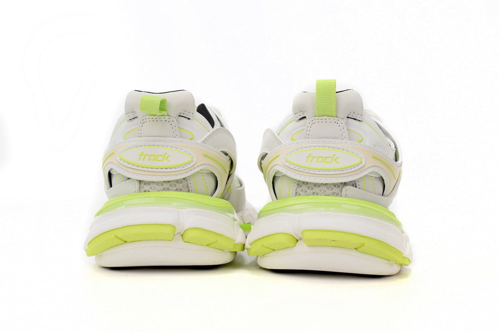 Balenciaga Track Sneakers "White Fluorescent Yellow"-retro thick sole dad shoes，Women's Shoe Sale / Men's Shoe Sale