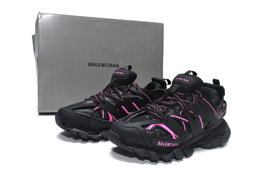 Balenciaga Track Sneakers "Black Pink"-retro thick sole dad shoes，Women's Shoe Sale / Men's Shoe Sale