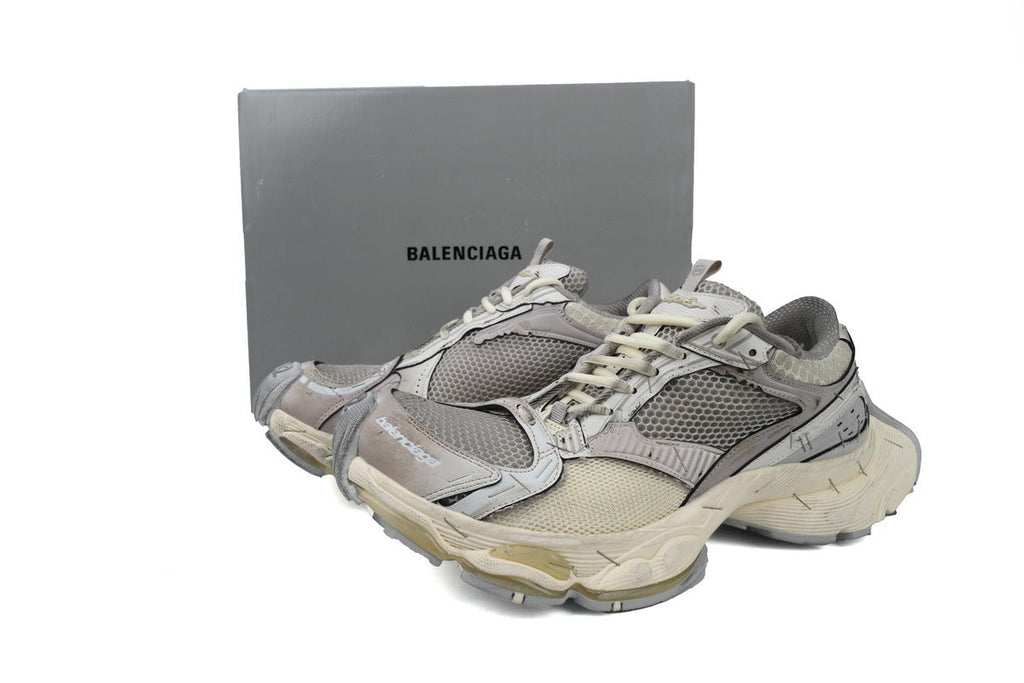 Balenciaga Stapler Sneakers Men Women "Beige Grey"-retro thick sole dad shoes，Women's Shoe Sale / Men's Shoe Sale