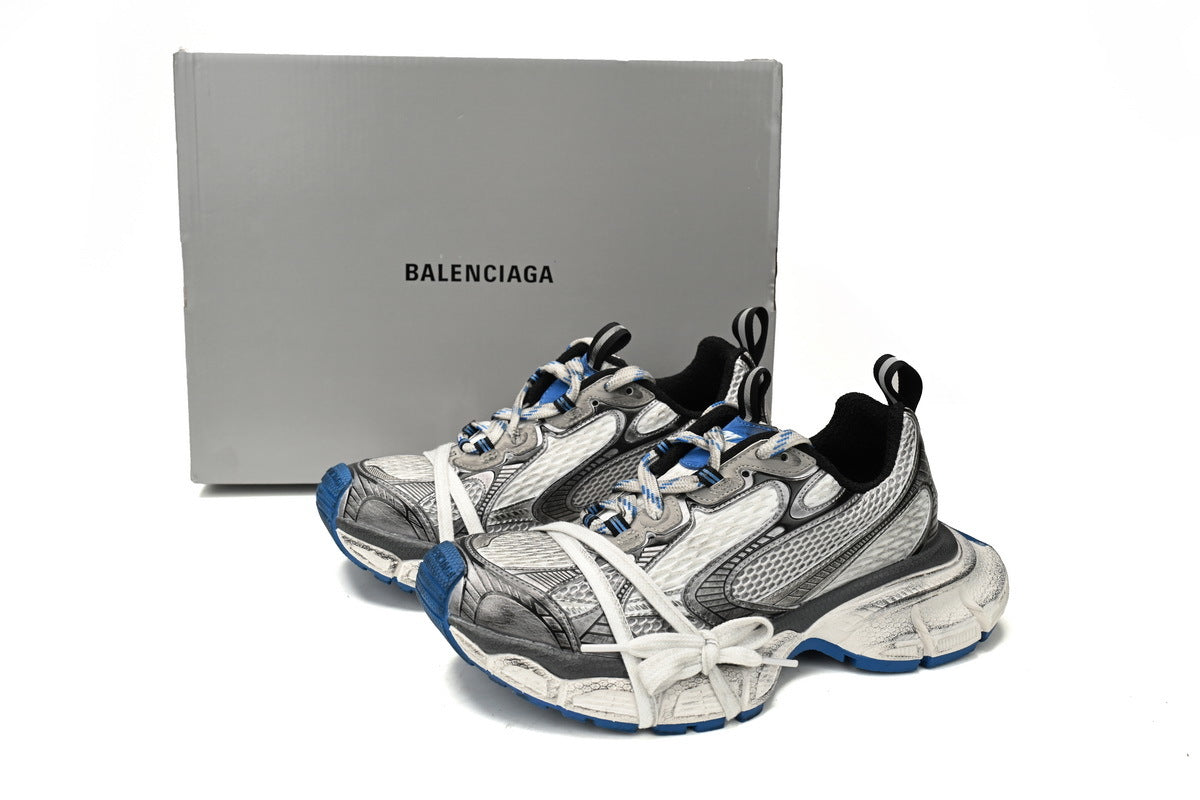 Balenciaga 3XL Sneaker "Grey White Blue"-retro thick sole dad shoes，Women's Shoe Sale / Men's Shoe Sale