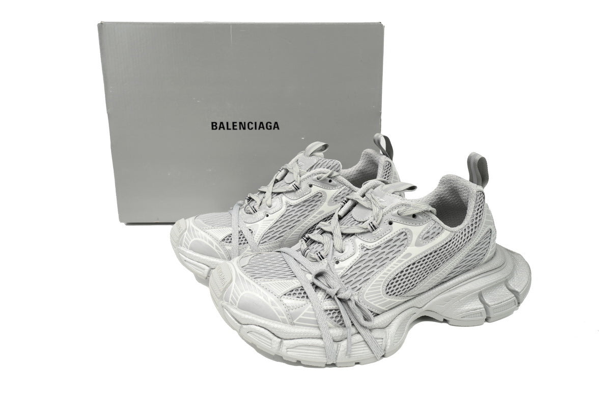Balenciaga 3XL Mesh Trainer Sneaker "Grey"-retro thick sole dad shoes，Women's Shoe Sale / Men's Shoe Sale