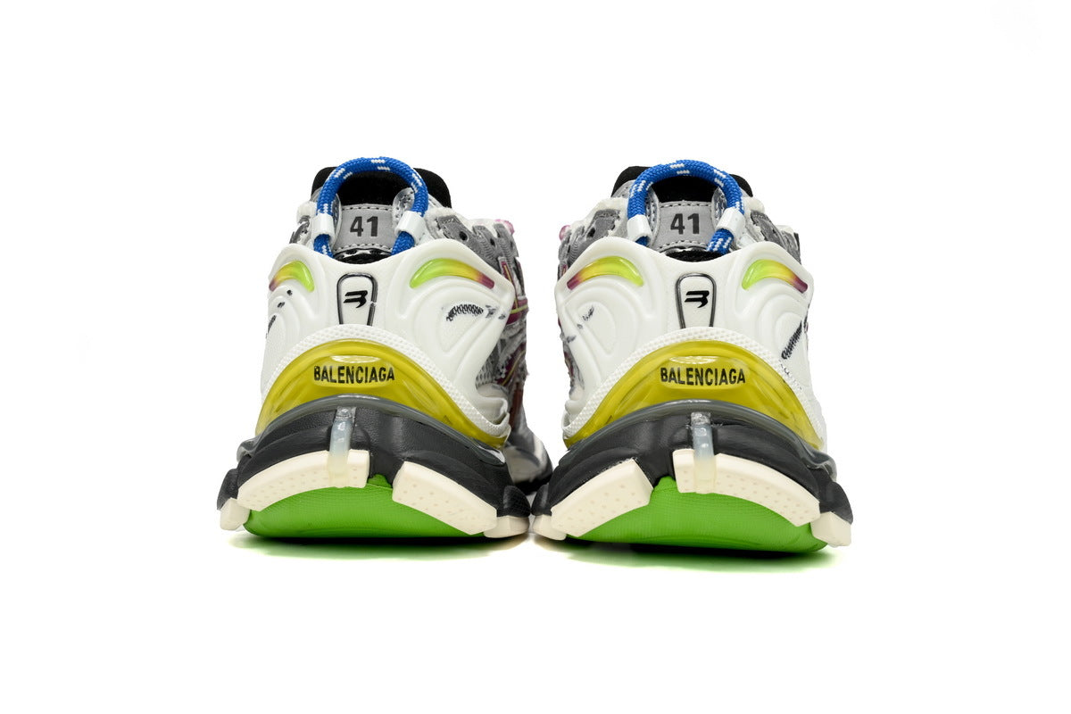 Balenciaga Runner Mid Sneakers "Multicolor" Mesh Chunky Mid Top Trainer