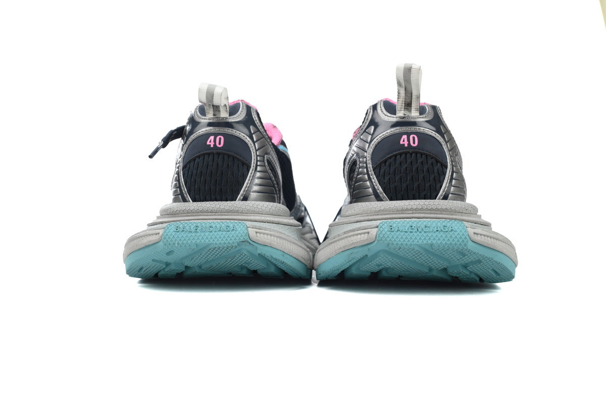 Balenciaga 3XL Mesh Trainer Sneaker "Grey Mix Blue Pink"-retro thick sole dad shoes，Women's Shoe Sale / Men's Shoe Sale