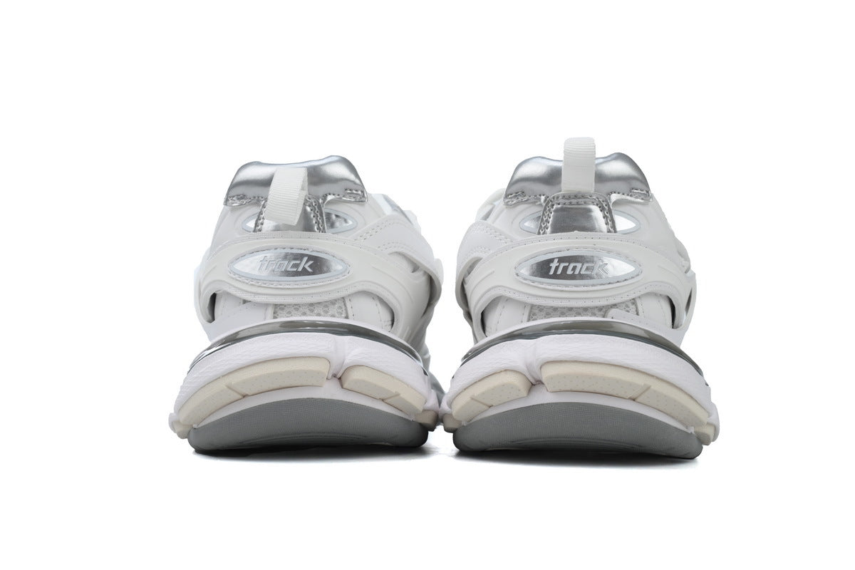 Balenciaga Track 2.0 Sneakers "White/Silver" Men Women Outdoor Hiking Dad Shoes