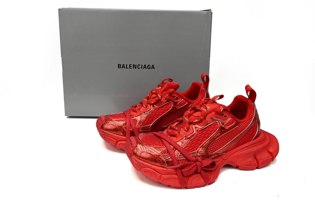 Balenciaga 3XL Sneaker "Red"-retro thick sole dad shoes，Women's Shoe Sale / Men's Shoe Sale