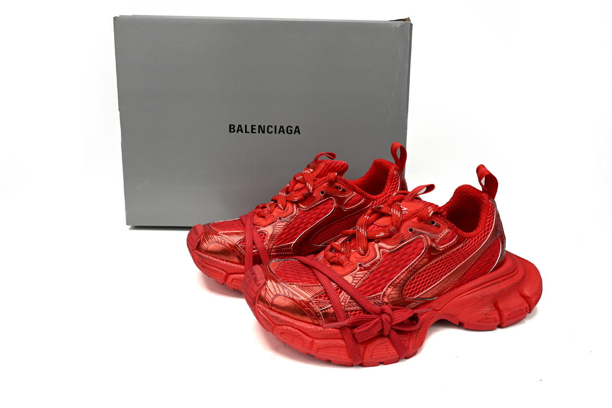 Balenciaga 3XL Sneaker "Red"-retro thick sole dad shoes，Women's Shoe Sale / Men's Shoe Sale