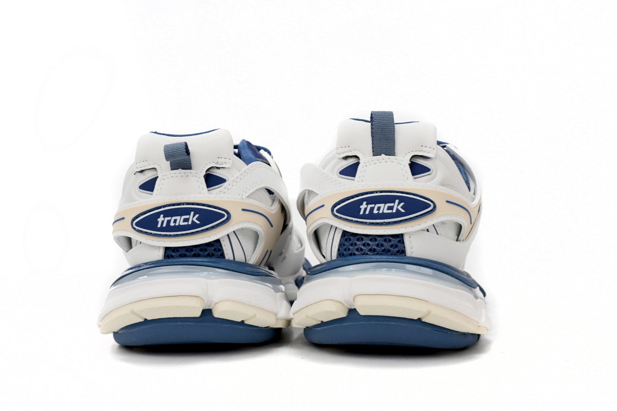 Balenciaga Track Sneakers "White Blue Beige"-retro thick sole dad shoes，Women's Shoe Sale / Men's Shoe Sale