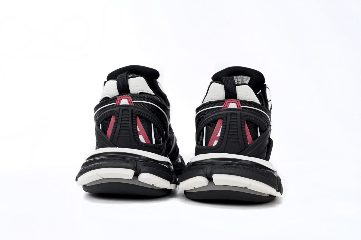 Balenciaga Track 2 Open Sneakers "Black Red White"-retro thick sole dad shoes，Women's Shoe Sale / Men's Shoe Sale
