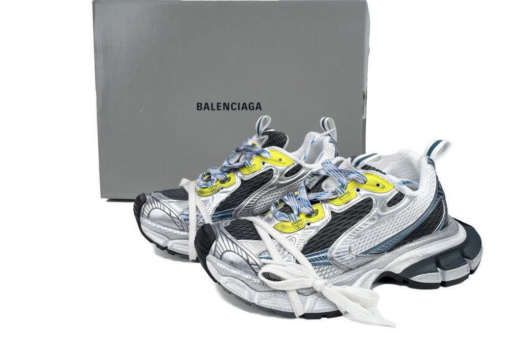 Balenciaga 3XL Sneakers "Silver Blue Yellow"-retro thick sole dad shoes，Women's Shoe Sale / Men's Shoe Sale