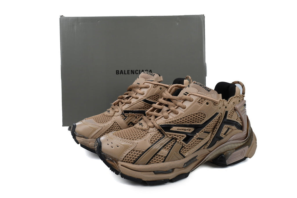 Balenciaga Runner Sneakers "Coffee Brown Black"-retro thick sole dad shoes，Women's Shoe Sale / Men's Shoe Sale