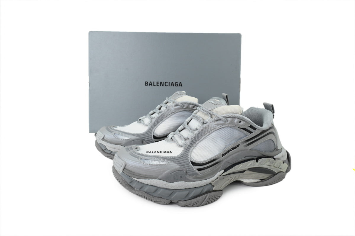 Balenciaga Triple S.2 Gradient Mesh Sneakers "Gradient Grey"-retro thick sole dad shoes，Women's Shoe Sale / Men's Shoe Sale