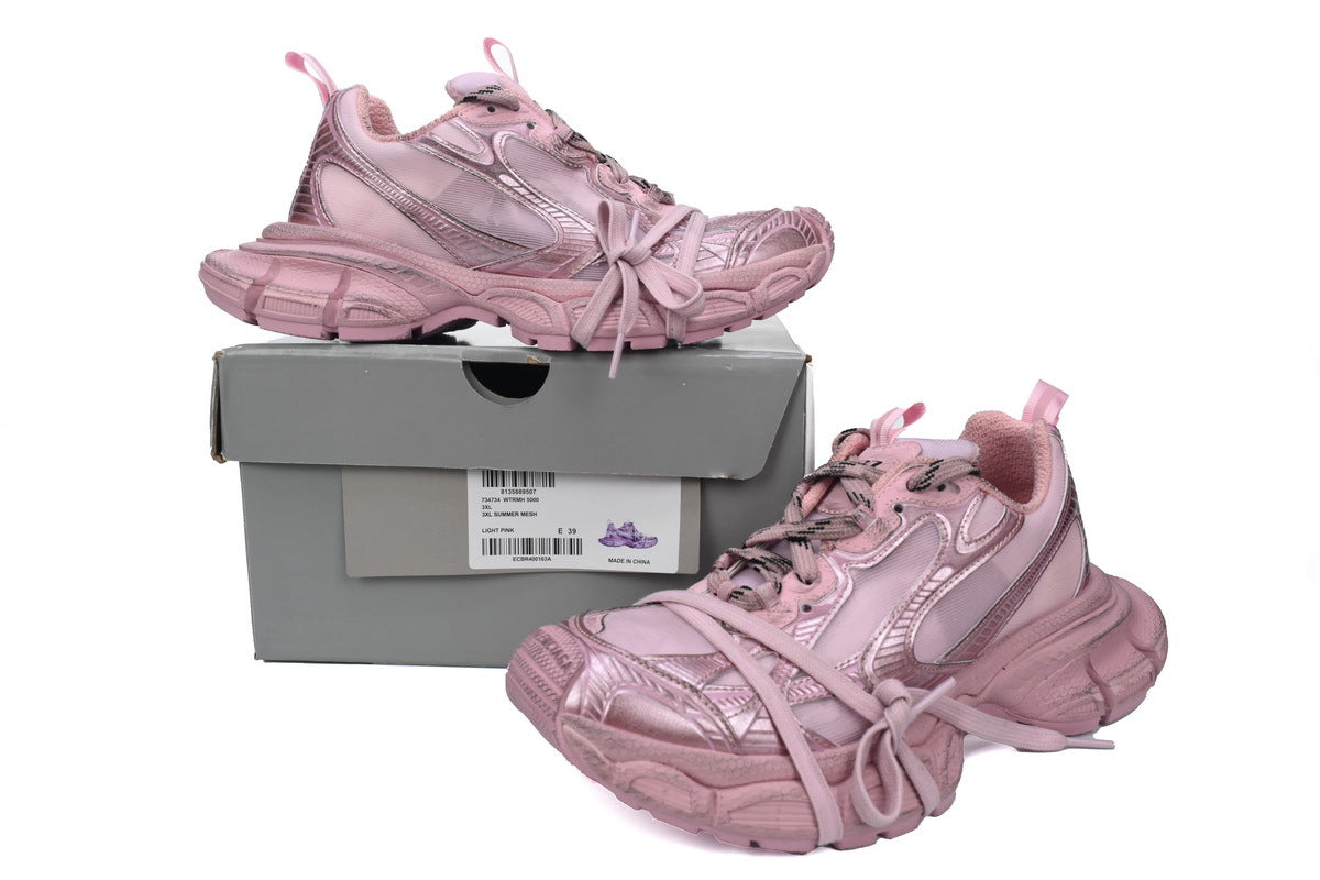 Balenciaga 3XL Sneakers Women "Light Pink"-retro thick sole dad shoes，Women's Shoe Sale / Men's Shoe Sale