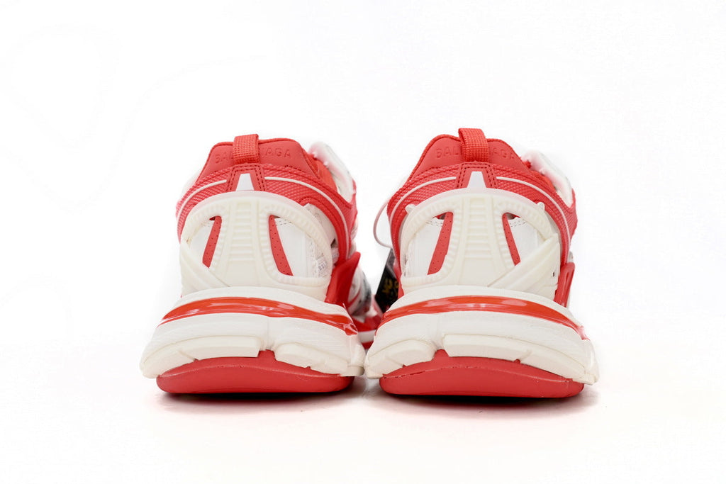 Balenciaga Track 2 Open Sneakers "White Bright Red"-retro thick sole dad shoes，Women's Shoe Sale / Men's Shoe Sale