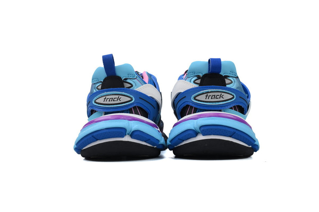 Balenciaga Track Trainer Sneakers "Blue Purple Pink"-retro thick sole dad shoes，Women's Shoe Sale / Men's Shoe Sale