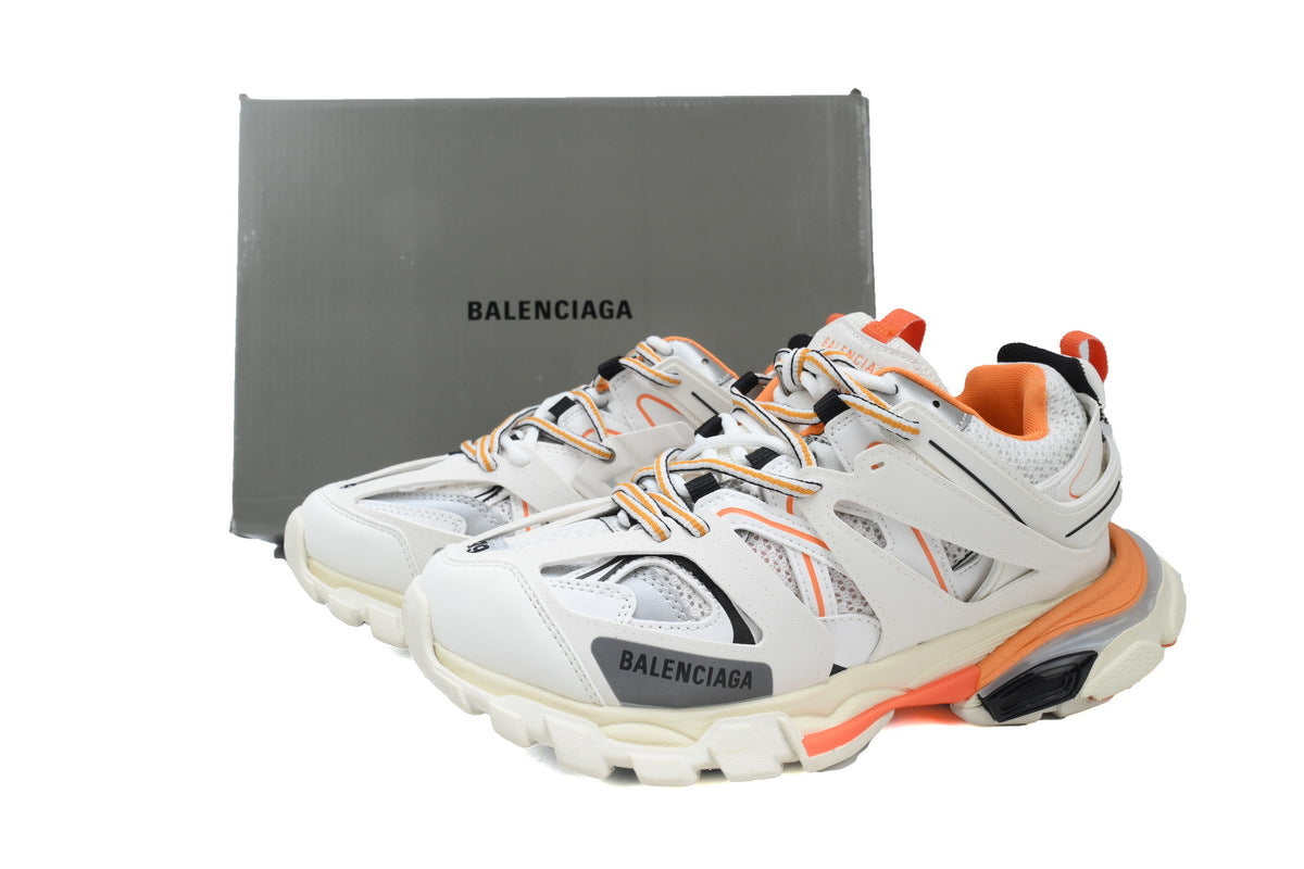 Balenciaga Track 2.0 Sneakers "White/Orange" Men Women Hiking Dad Shoes