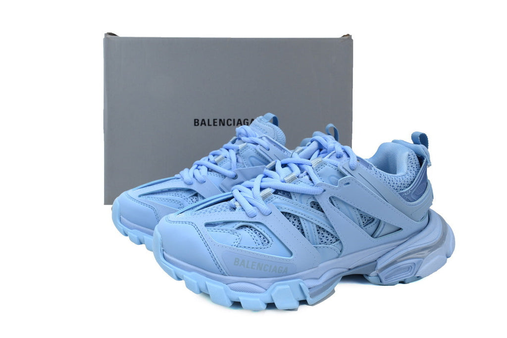 Balenciaga Track Trainer Sneakers "Light Blue"-retro thick sole dad shoes，Women's Shoe Sale / Men's Shoe Sale