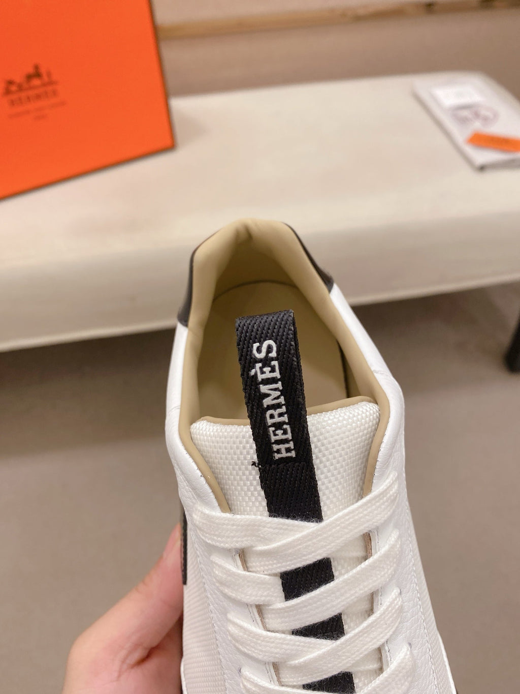 Hermès Trail Sneaker "White" Leather Mesh Men Casual Sneakers