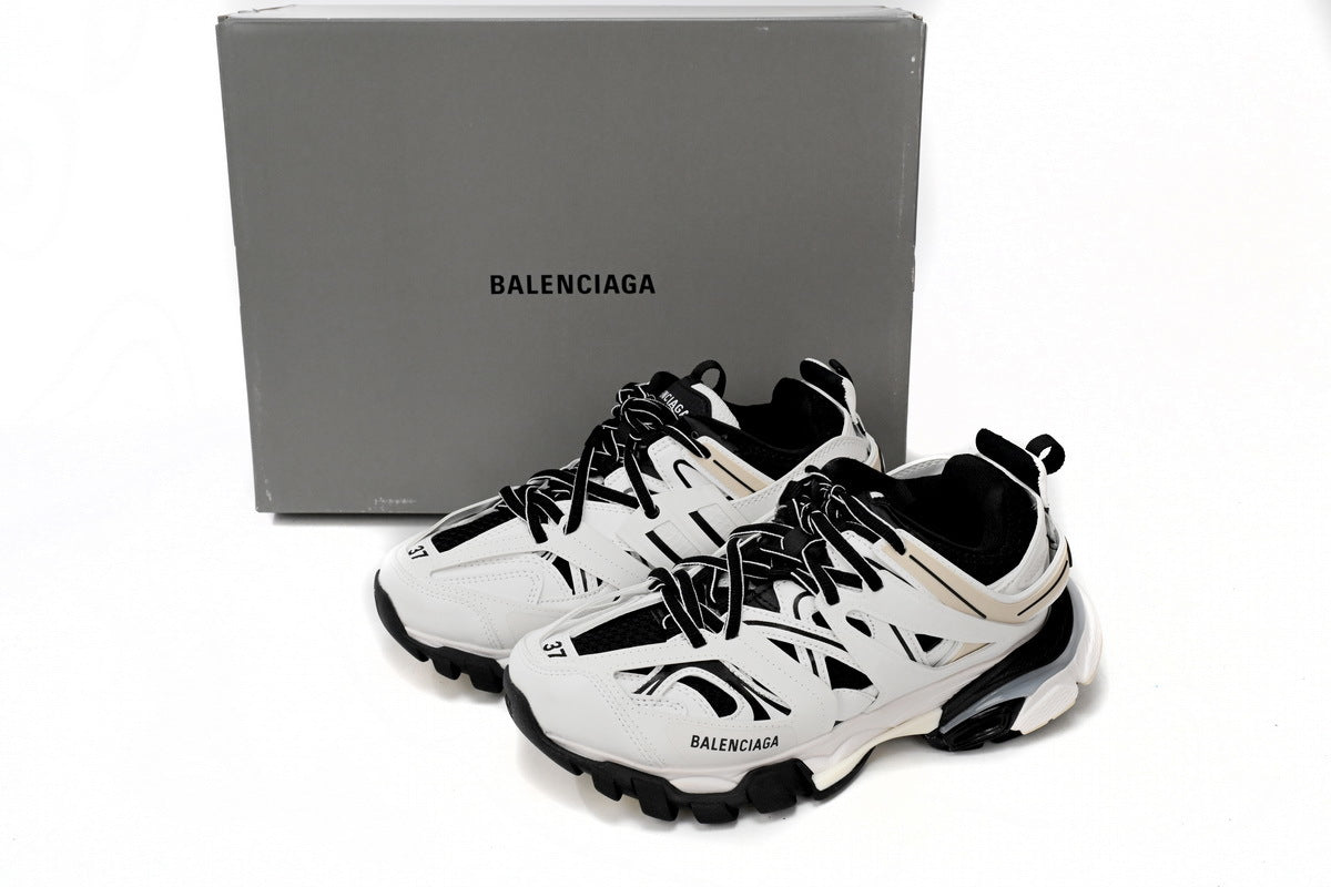 Balenciaga Track Sneakers "White Black Beige"-retro thick sole dad shoes，Women's Shoe Sale / Men's Shoe Sale