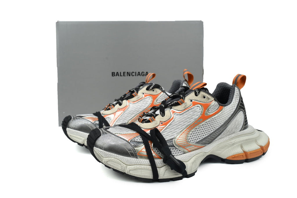 Balenciaga 3XL Sneaker "White Grey Orange"-retro thick sole dad shoes，Women's Shoe Sale / Men's Shoe Sale