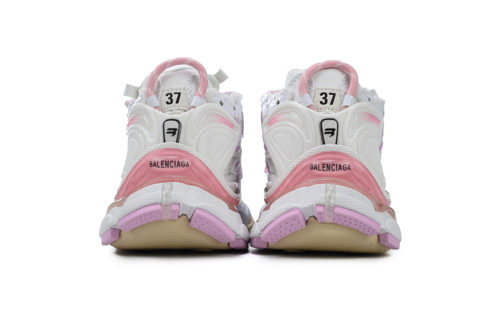 Balenciaga Runner Sneakers "White Pink"-retro thick sole dad shoes，Women's Shoe Sale / Men's Shoe Sale