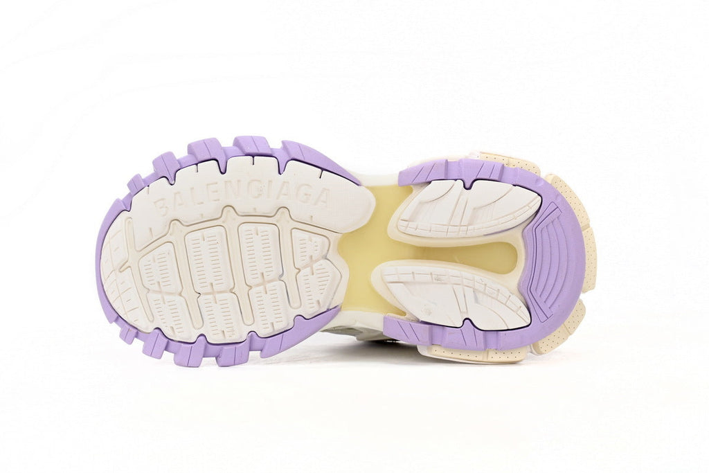 Balenciaga Track 2 Open Sneakers "White Lilac Purple"-retro thick sole dad shoes，Women's Shoe Sale / Men's Shoe Sale