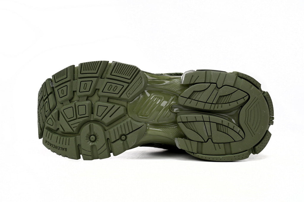 Balenciaga Runner Mid Sneakers Army Green Mesh "Army Green" Chunky Mid Top Trainer