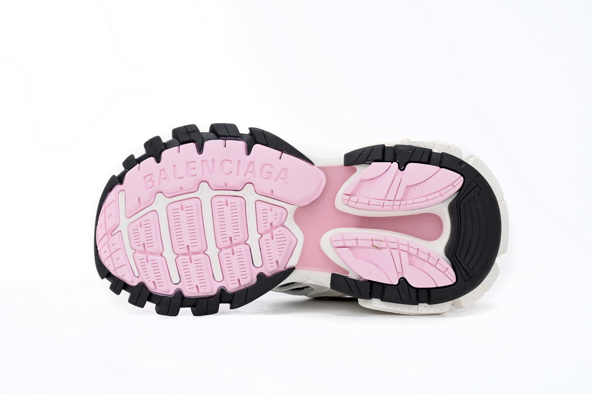 Balenciaga Track 2 Open Sneakers "Pink Grey White"-retro thick sole dad shoes，Women's Shoe Sale / Men's Shoe Sale