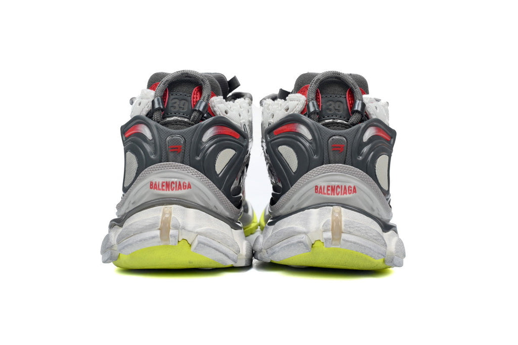 Balenciaga Runner Sneaker "White Red Grey Fluorescent Yellow"-retro thick sole dad shoes，Women's Shoe Sale / Men's Shoe Sale