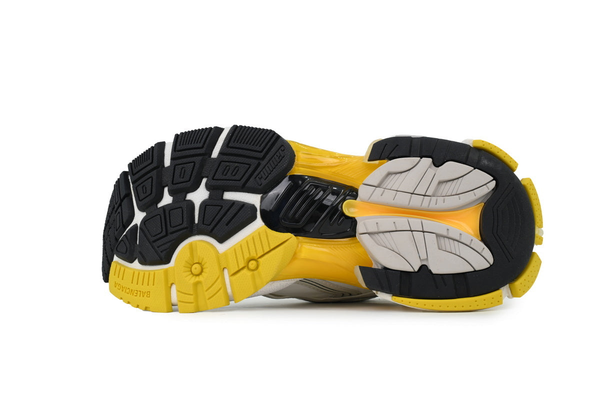 Balenciaga Runner Sneakers "White Beige Yellow"-retro thick sole dad shoes，Women's Shoe Sale / Men's Shoe Sale