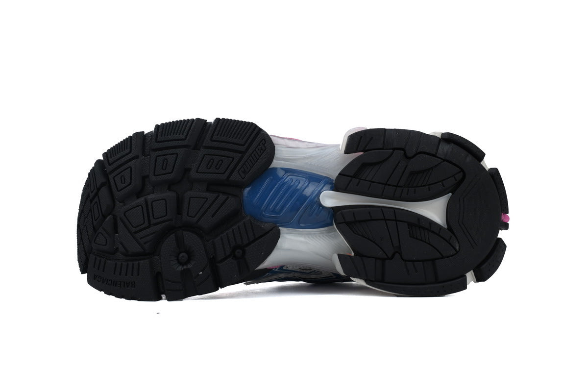 Balenciaga Runner Sneakers "White Blue Red Pink"-retro thick sole dad shoes，Women's Shoe Sale / Men's Shoe Sale
