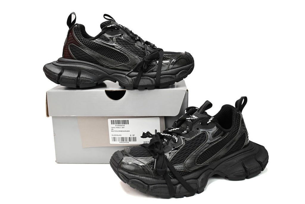 Balenciaga 3XL Sneaker "Black"-retro thick sole dad shoes，Women's Shoe Sale / Men's Shoe Sale