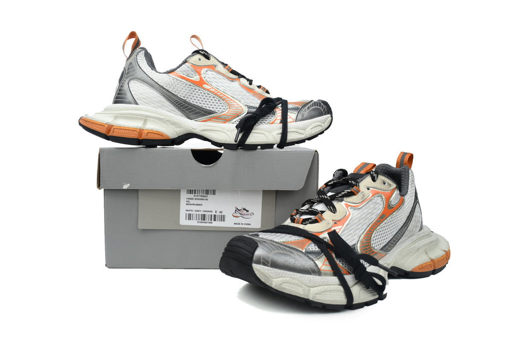 Balenciaga 3XL Sneaker "White Grey Orange"-retro thick sole dad shoes，Women's Shoe Sale / Men's Shoe Sale
