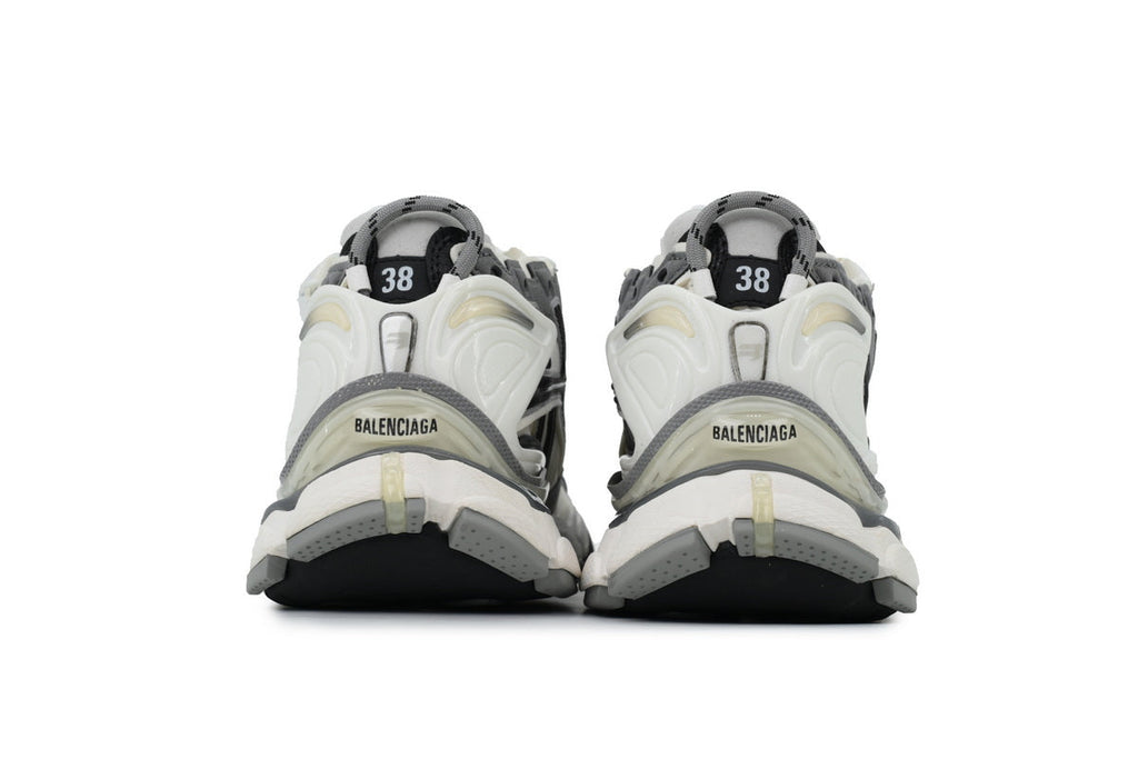 Balenciaga Runner Sneakers "Grey White Black"-retro thick sole dad shoes，Women's Shoe Sale / Men's Shoe Sale
