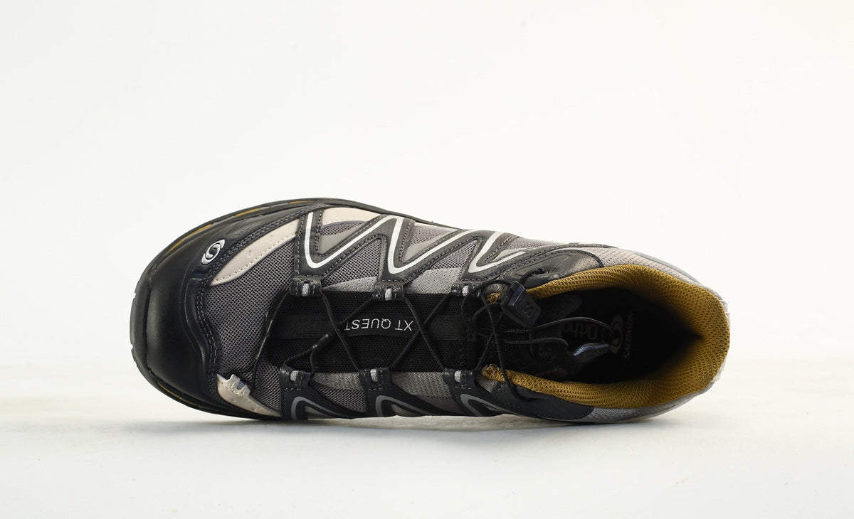Salomon XT-QUEST Outdoor Hiking Sneakers "Black Paloma Brilliant Olive"