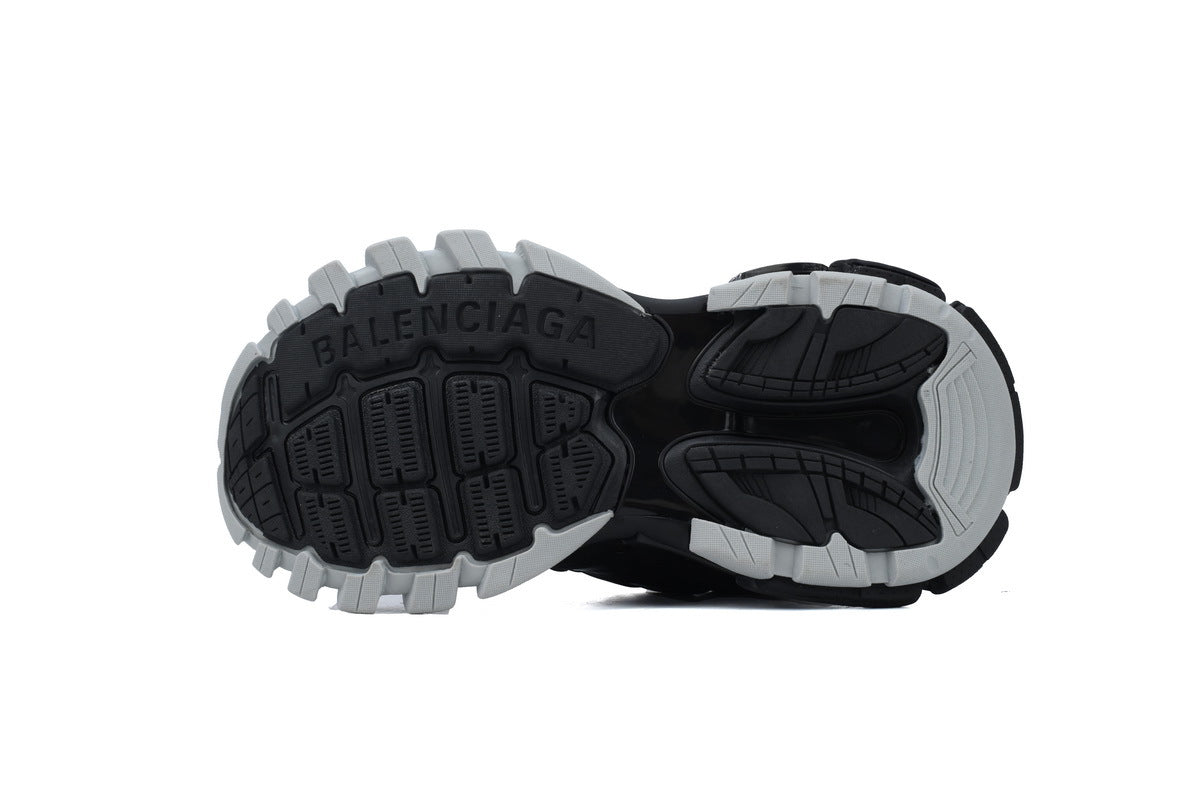 Balenciaga Track Trainer Sneakers "Black Silver"-retro thick sole dad shoes，Women's Shoe Sale / Men's Shoe Sale