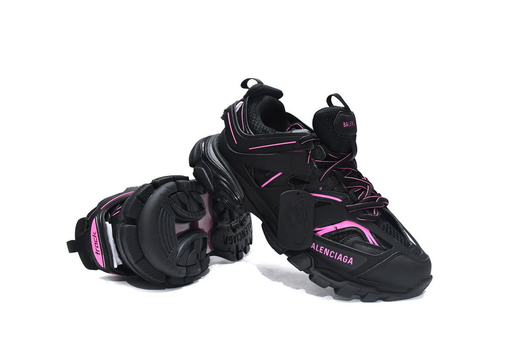 Balenciaga Track Sneakers "Black Pink"-retro thick sole dad shoes，Women's Shoe Sale / Men's Shoe Sale