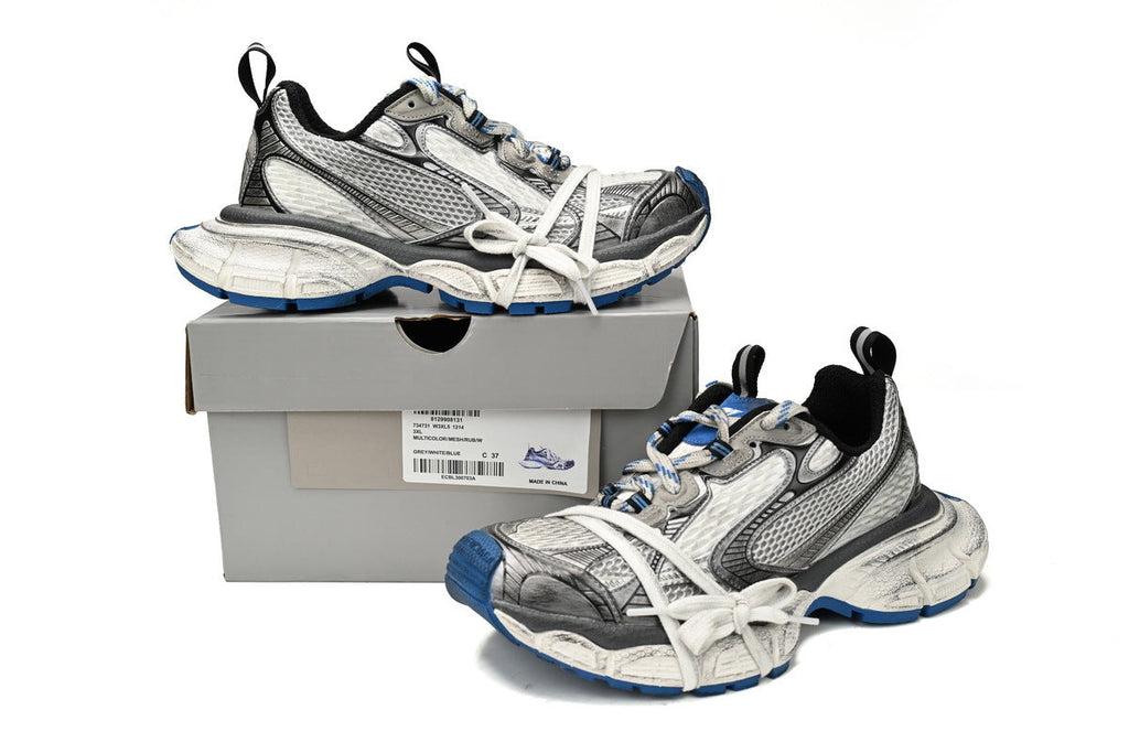 Balenciaga 3XL Sneaker "Grey White Blue"-retro thick sole dad shoes，Women's Shoe Sale / Men's Shoe Sale