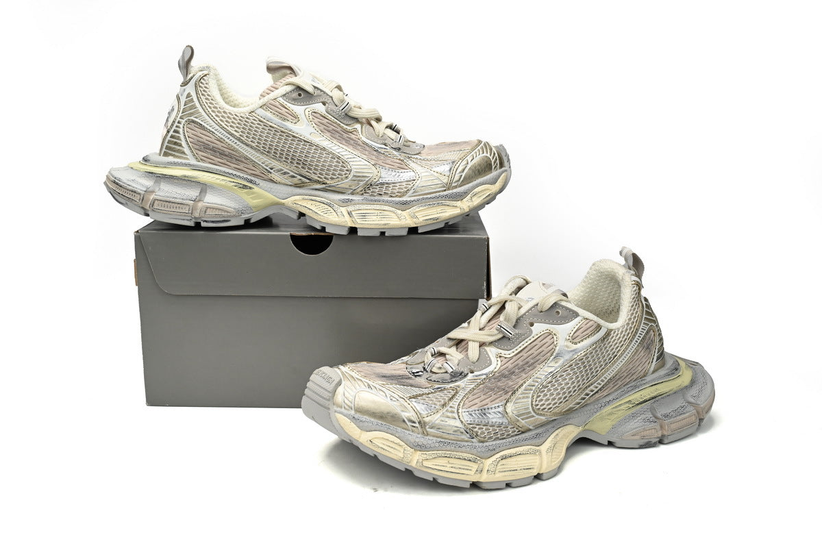 Balenciaga 3XL Sneaker "Beige Gold"-retro thick sole dad shoes，Women's Shoe Sale / Men's Shoe Sale