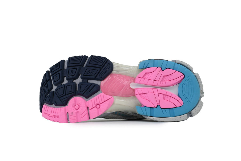 Balenciaga Runner Sneakers Men Women "White Silver Pink Blue"-retro thick sole dad shoes，Women's Shoe Sale / Men's Shoe Sale