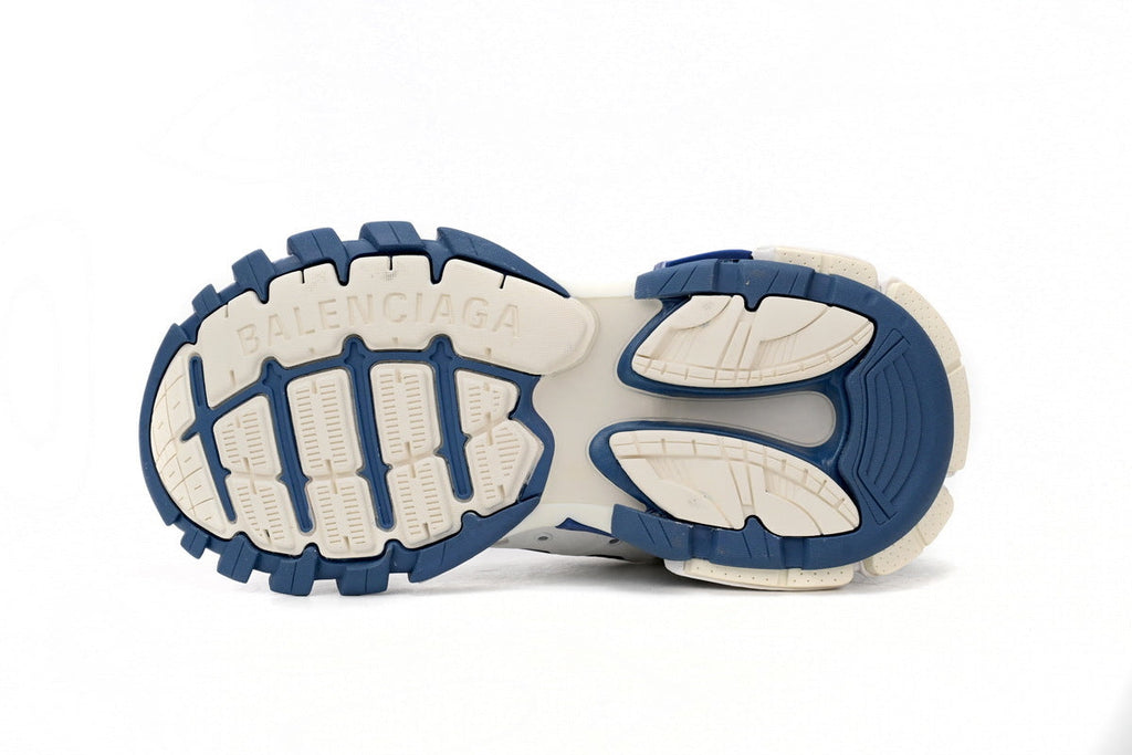 Balenciaga Track Sneakers "White Blue Beige"-retro thick sole dad shoes，Women's Shoe Sale / Men's Shoe Sale