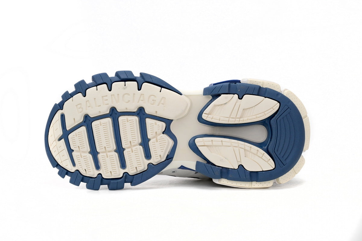 Balenciaga Track Sneakers "White Blue Beige"-retro thick sole dad shoes，Women's Shoe Sale / Men's Shoe Sale