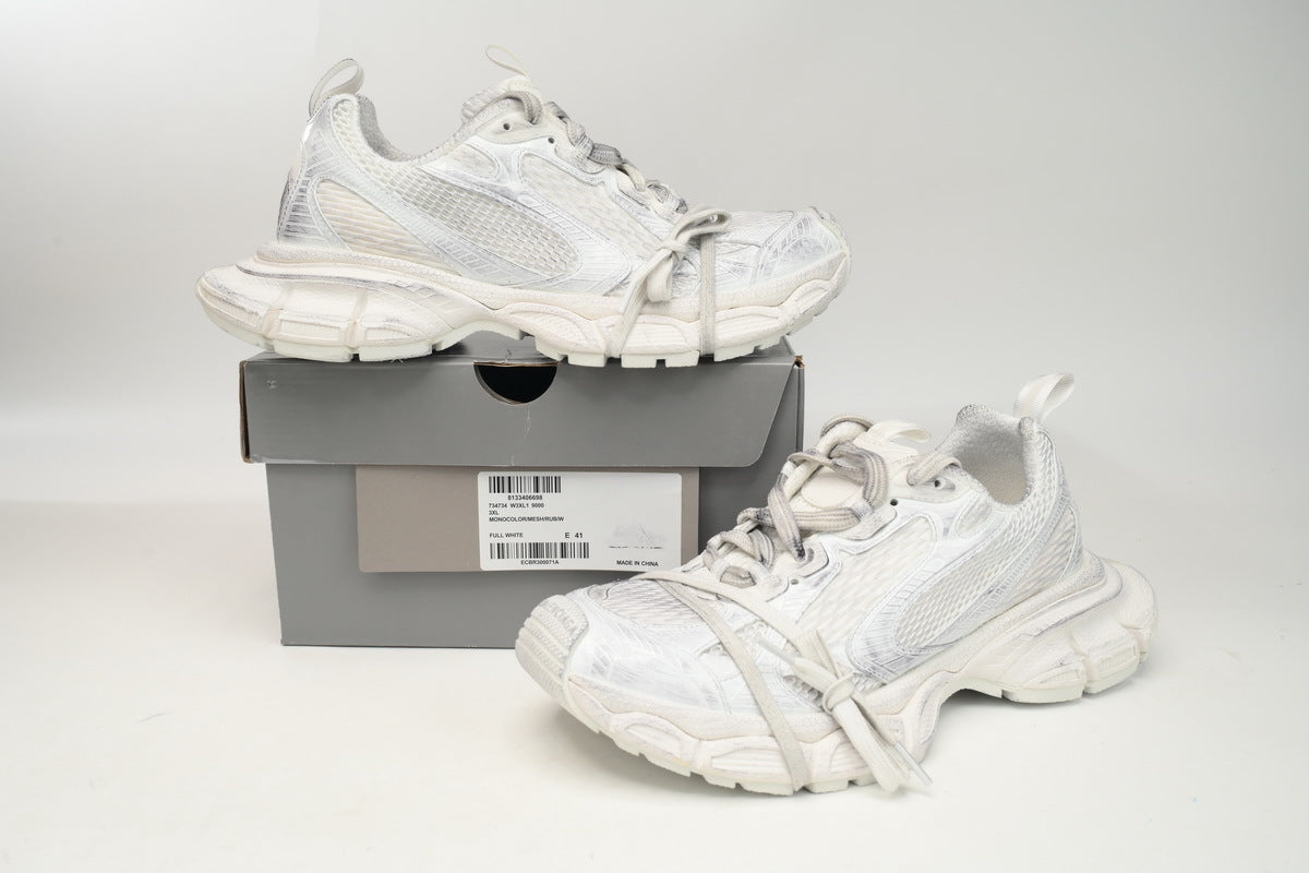 Balenciaga 3XL Sneaker "Full White"-retro thick sole dad shoes，Women's Shoe Sale / Men's Shoe Sale