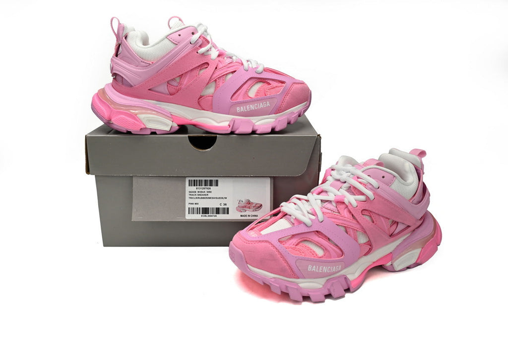 Balenciaga Track Sneakers "Pink Mix"-retro thick sole dad shoes，Women's Shoe Sale / Men's Shoe Sale