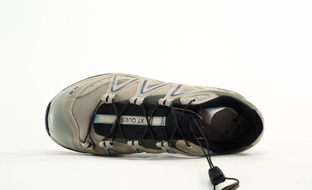 Salomon XT-Quest Trail Running & Hiking Shoes，“Vanilla Ice/Black/Bistro Green”