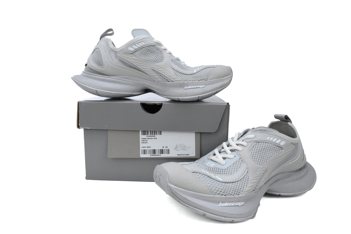 Balenciaga Circuit Sneaker "Light Grey"-retro thick sole dad shoes，Women's Shoe Sale / Men's Shoe Sale
